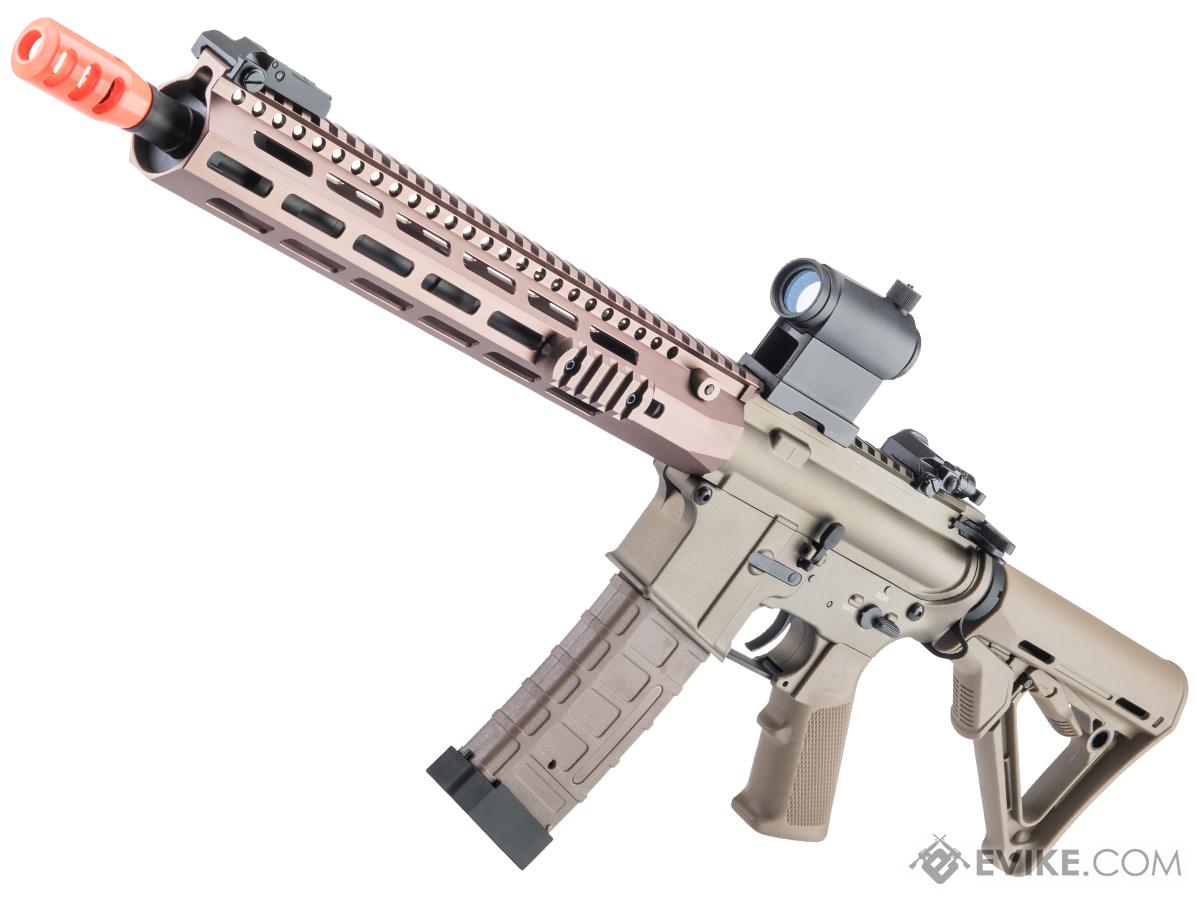 6mmProShop Full Metal AR-15 M4 Airsoft AEG w/ M-LOK Handguard (Color: Tan / 13